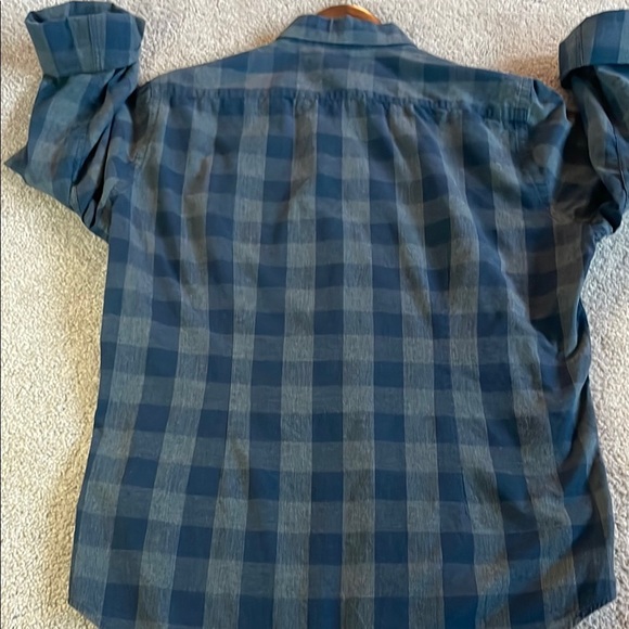 Zara Blue and Black Casual Button Down Shirt - Picture 5 of 5